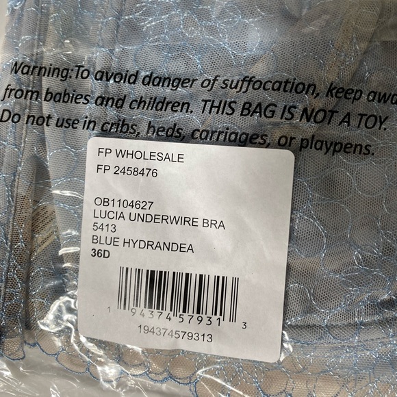 Free People Lucia Underwire Bra in Hydrangea Blue - Picture 3 of 5